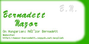 bernadett mazor business card